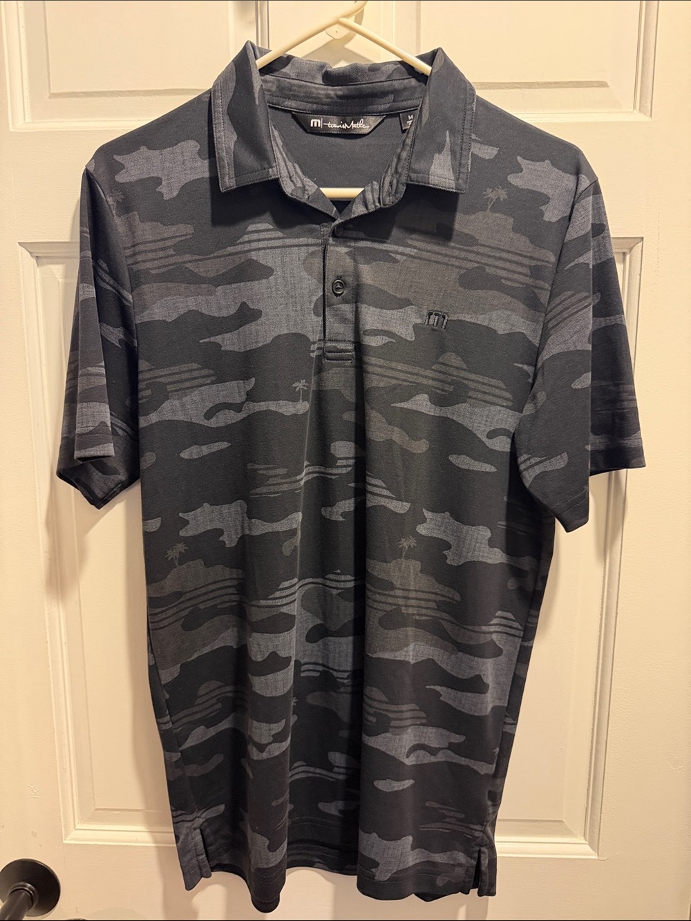 Travis Mathew Dark Gray Camo Performance Polo
